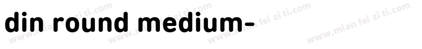 din round medium字体转换
